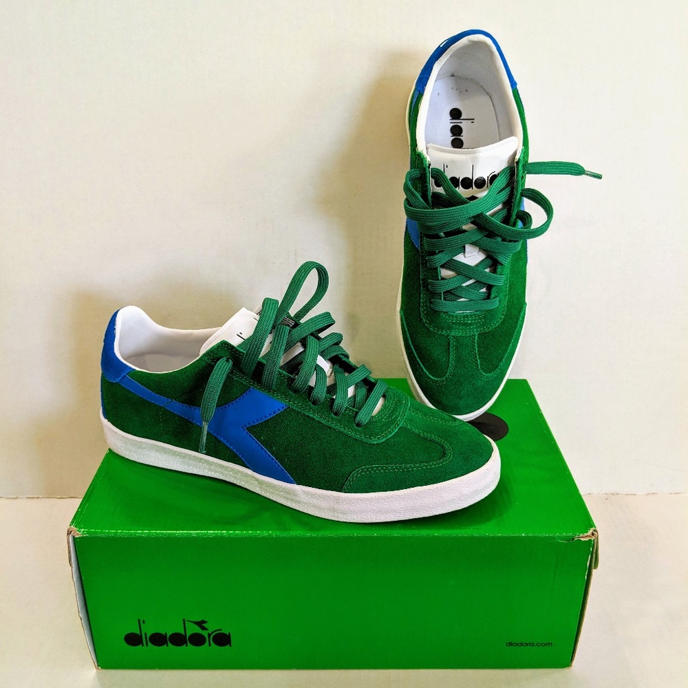 Diadora B. Original VLZ GREEN / BLUE *WORN ONCE* 9